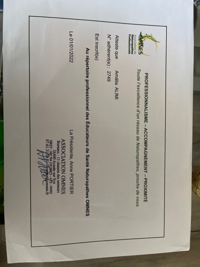 photo diplome Amalia ALIMI