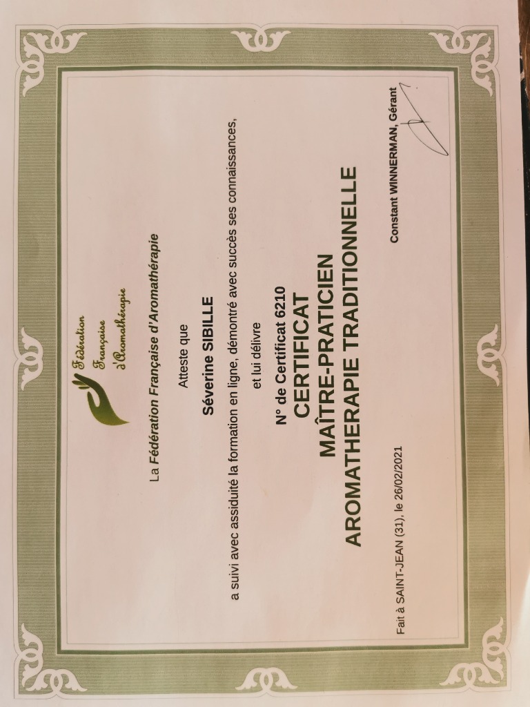 photo diplome Séverine SIBILLE