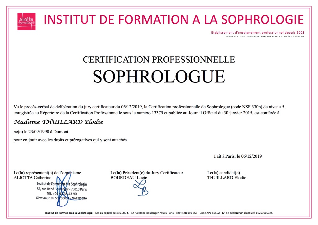 photo diplome Elodie THUILLARD 