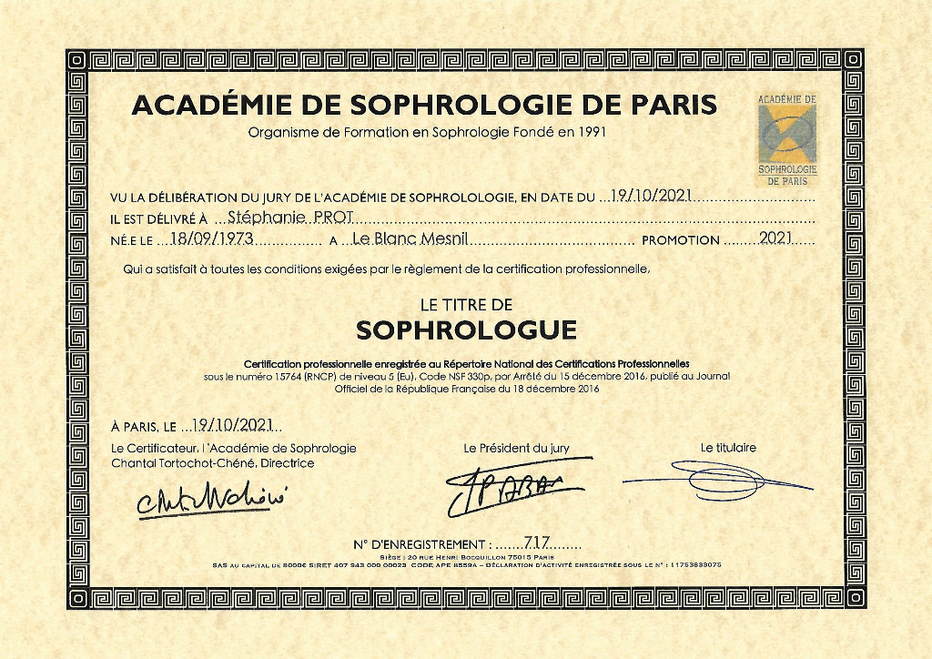 photo diplome Stéphanie PROT
