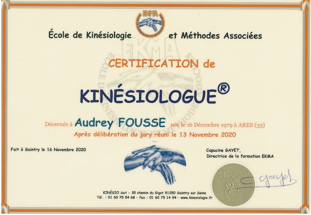 photo diplome Audrey Fousse