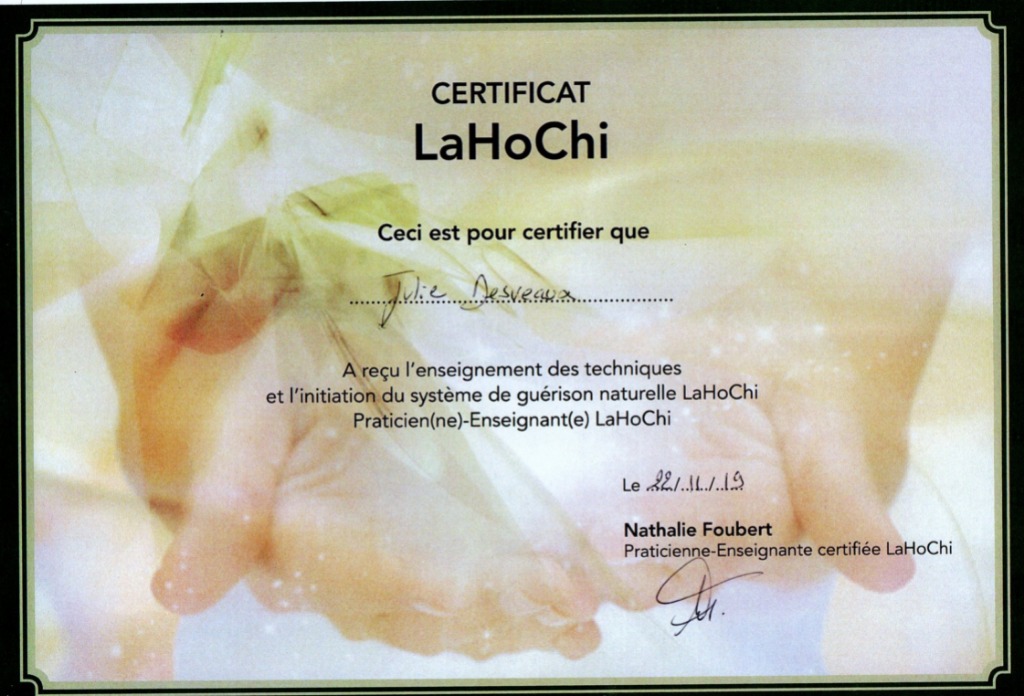 photo diplome Julie DESVEAUX