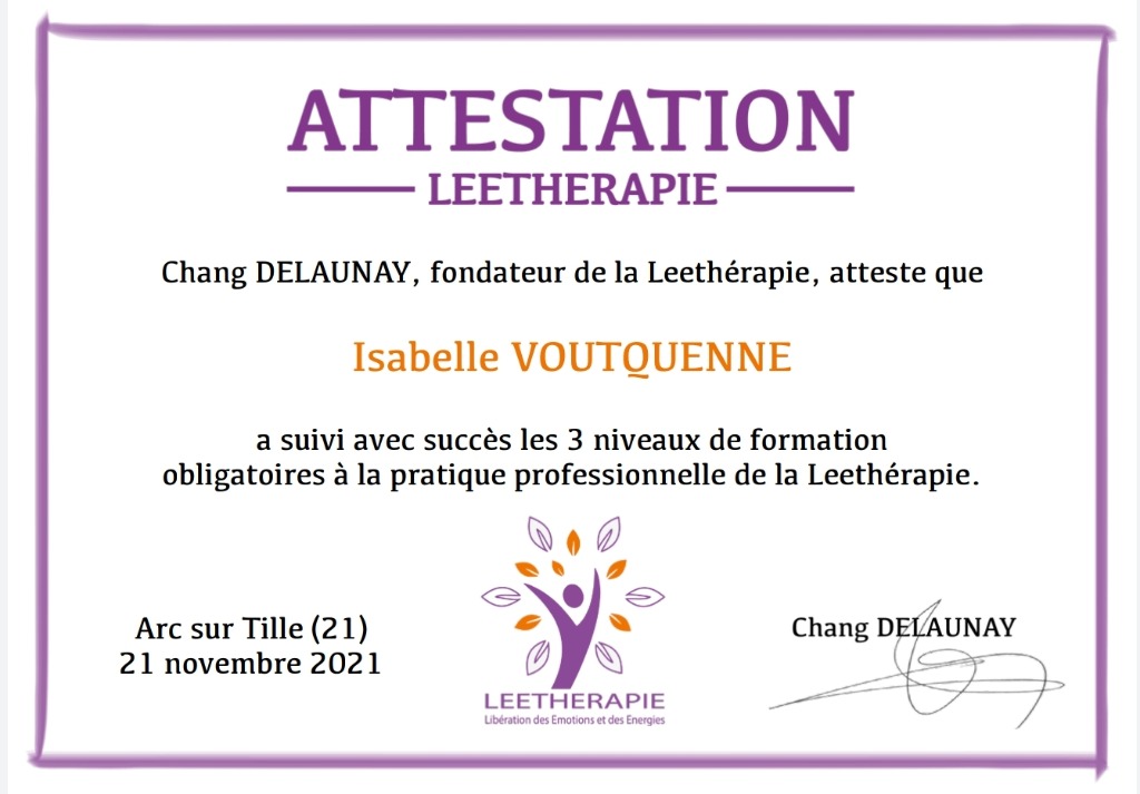 photo diplome VOUTQUENNE Isabelle