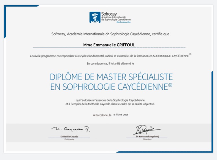 photo diplome EMMANUELLE GRIFFOUL