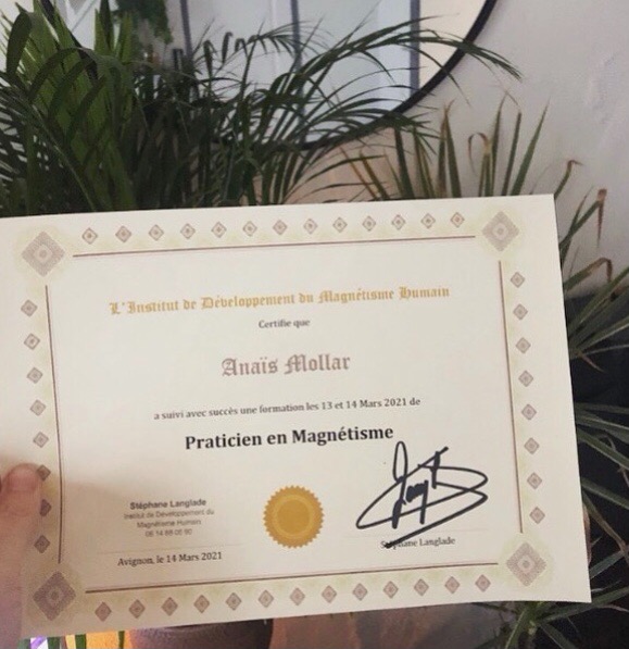 photo diplome Anaïs Mollar, Vibrate Soul
