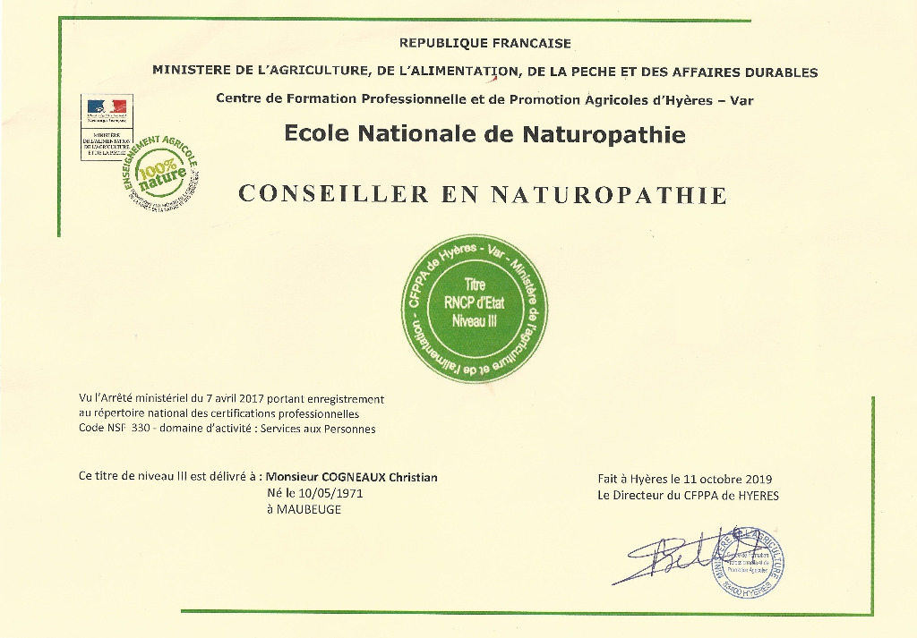 photo diplome Christian Cogneaux