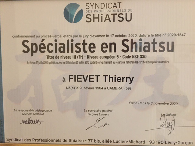 photo diplome Ma bulle shiatsu