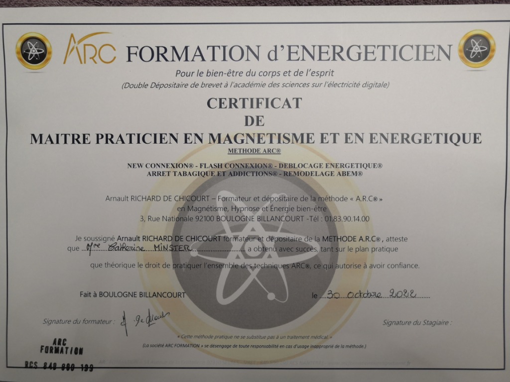 photo diplome Catherine Minster