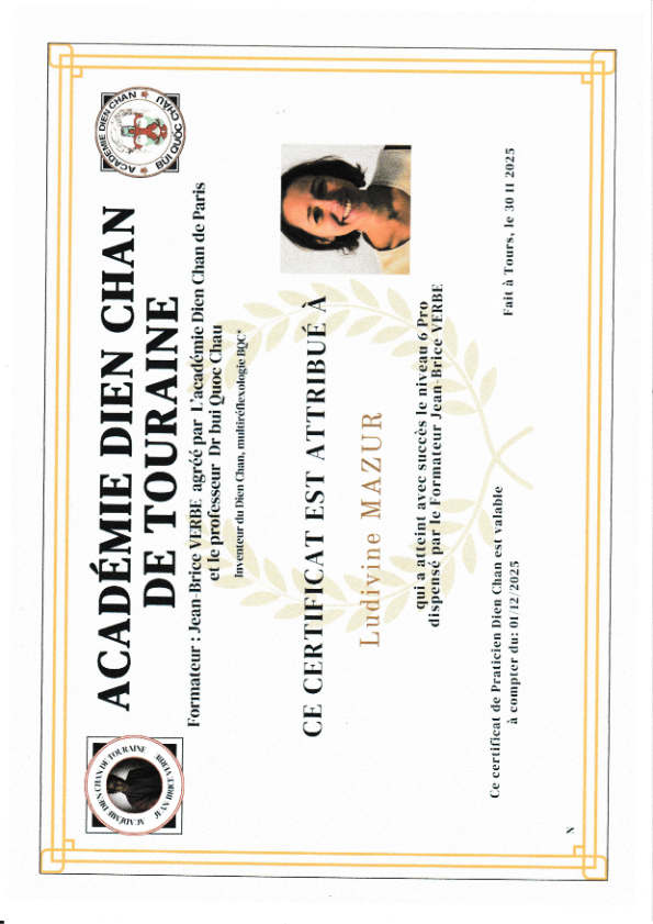 photo diplome Libération Emotion’ailes Ludivine MAZUR