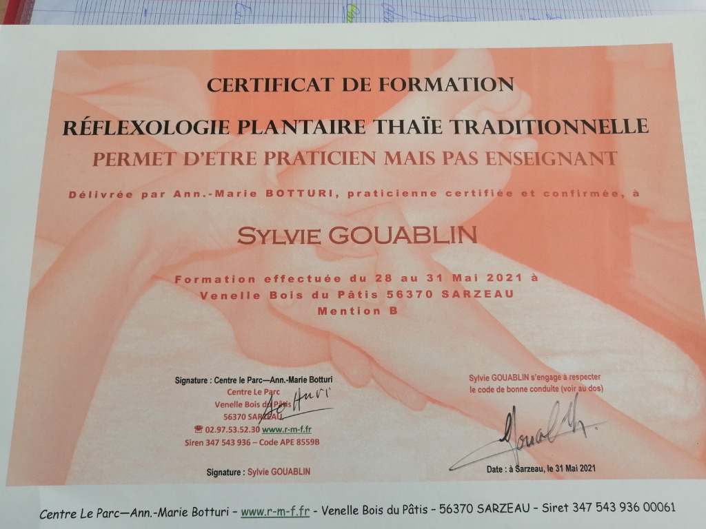 photo diplome Sylvie GOUABLIN