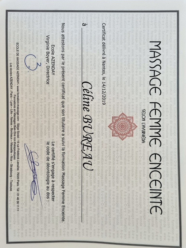 photo diplome Cocon de soi 