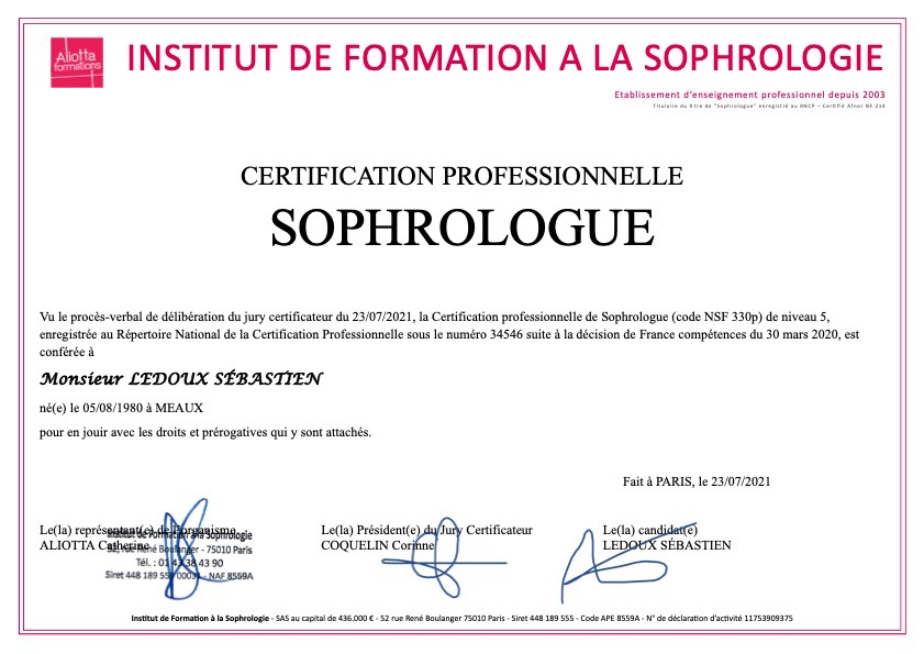 photo diplome Ledoux Sébastien 