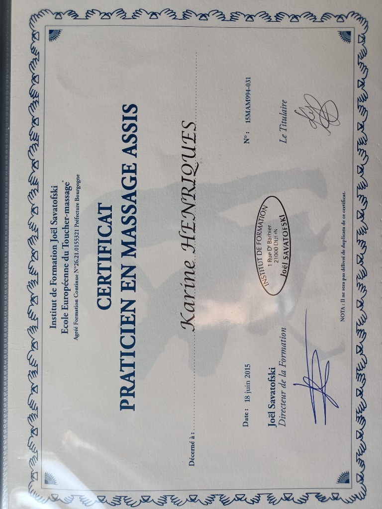 photo diplome Karine HENRIQUES