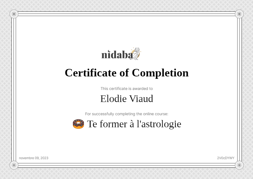 photo diplome Elodie Viaud - Ose & Brille