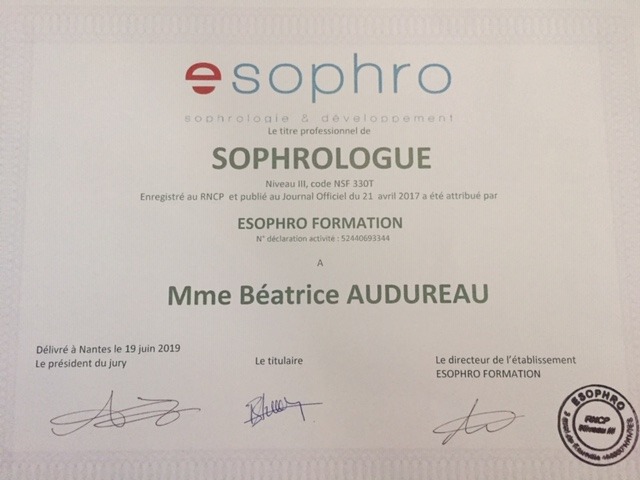 photo diplome Béatrice Audureau