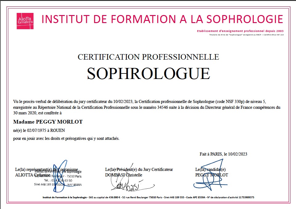 photo diplome Peggy Morlot