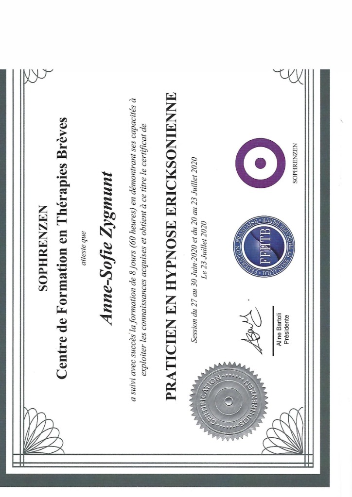 photo diplome Anne Sofie ZYGMUNT