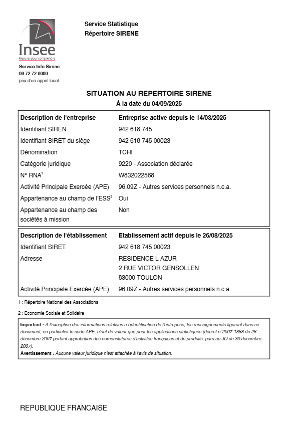 photo diplome Marie NICOL pour Tchi association