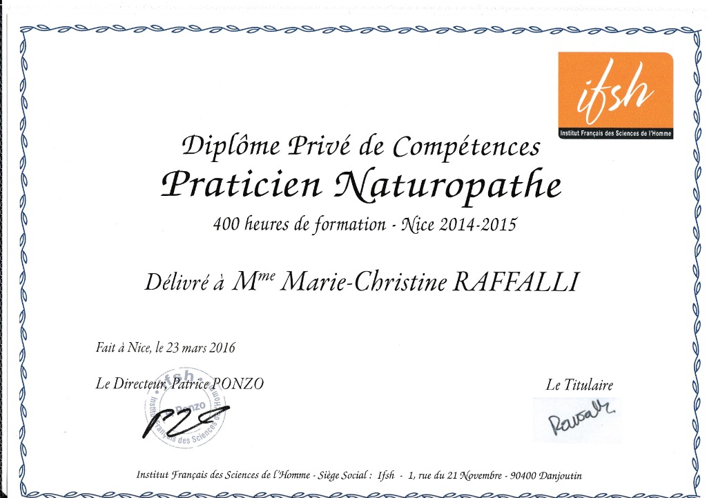 photo diplome Marie Christine RAFFALLI