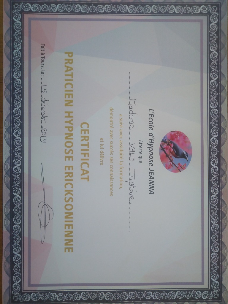 photo diplome Tiphaine Valo 