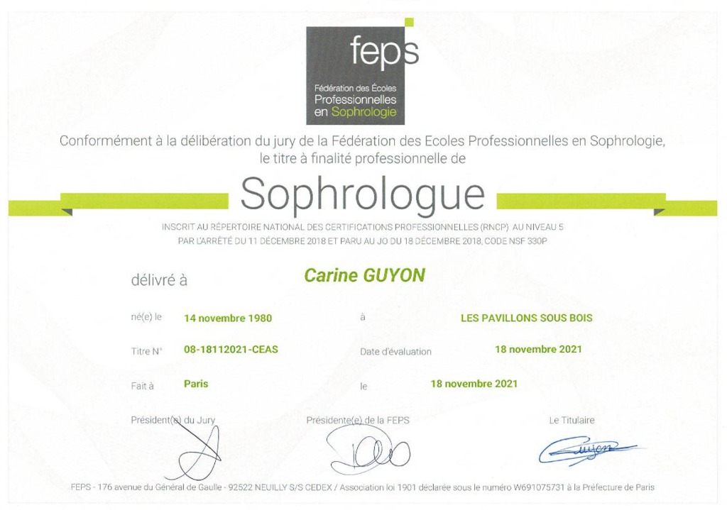 photo diplome Guyon Carine