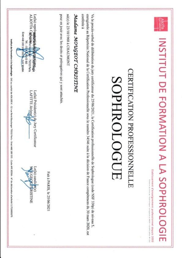 photo diplome Christine Mougeot