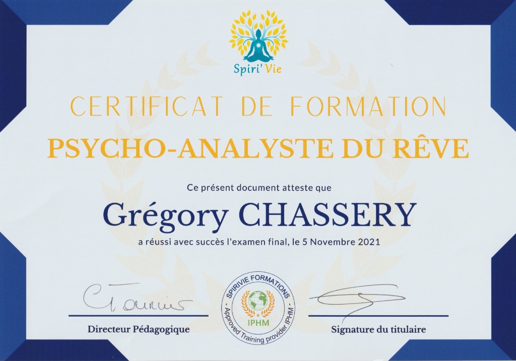 photo diplome Grégory Chassery