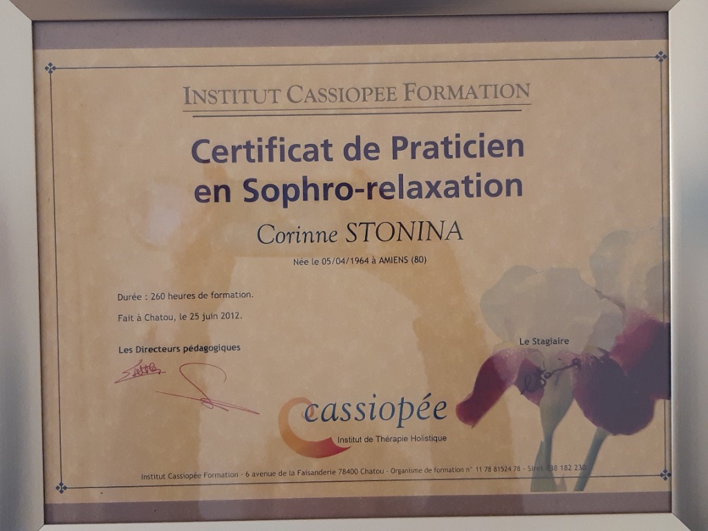 photo diplome CORINNE STONINA