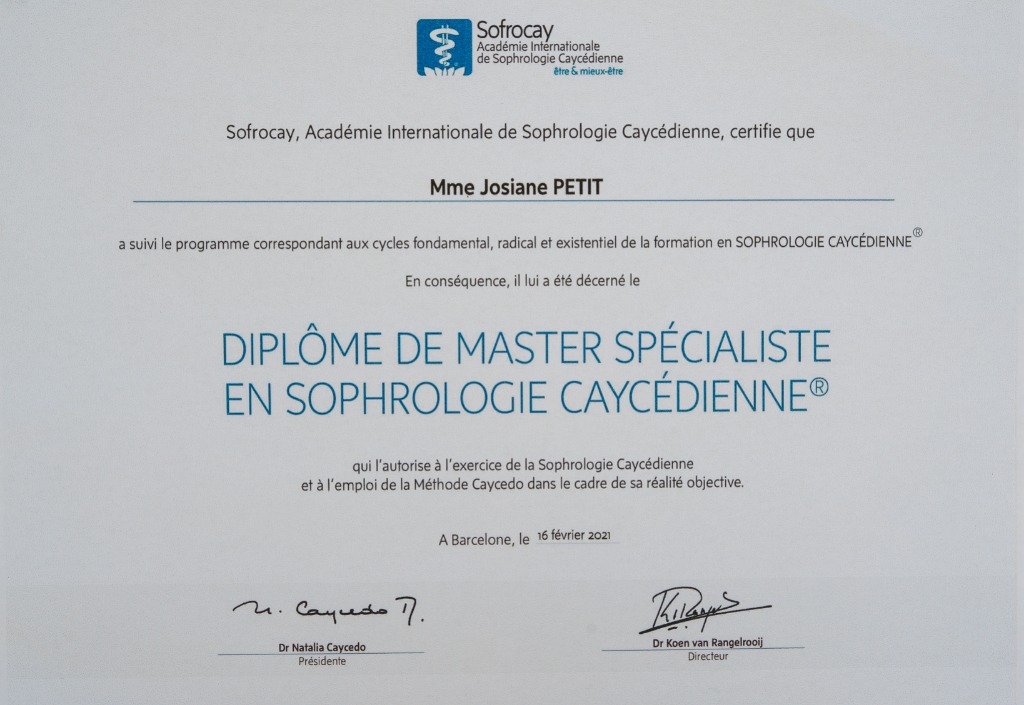 photo diplome Josiane PETIT