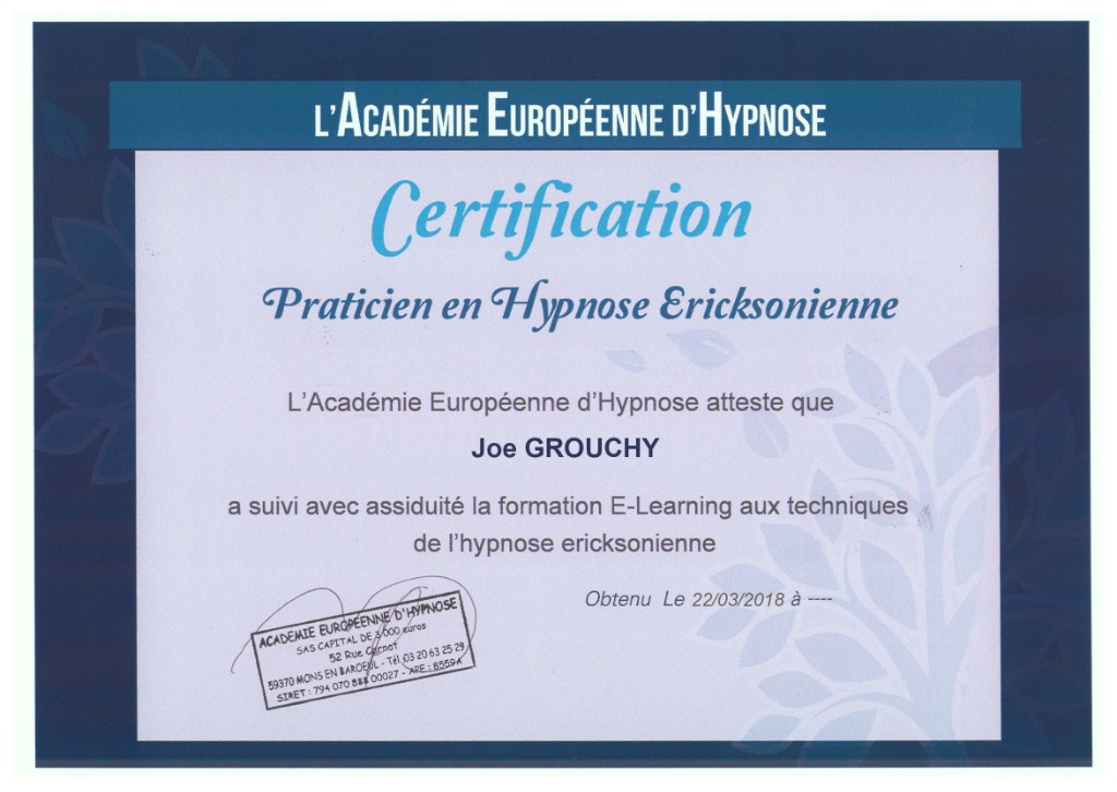 photo diplome Joe Grouchy