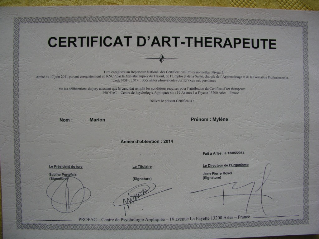 photo diplome Mylène MARION