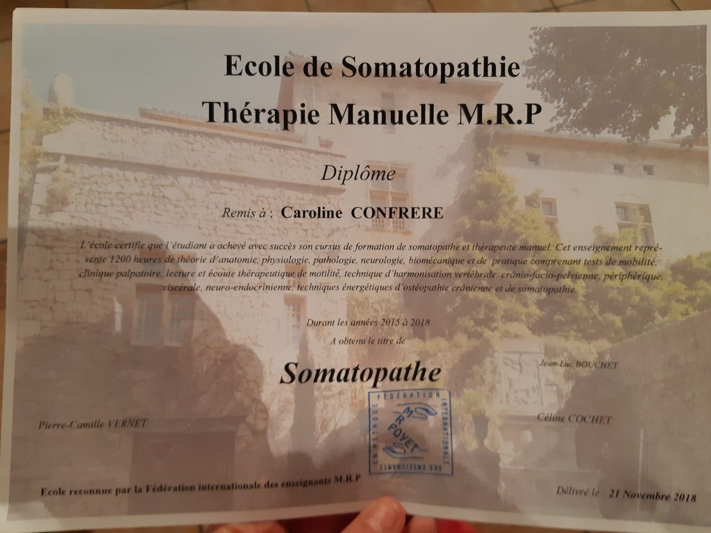 photo diplome Caroline Confrère