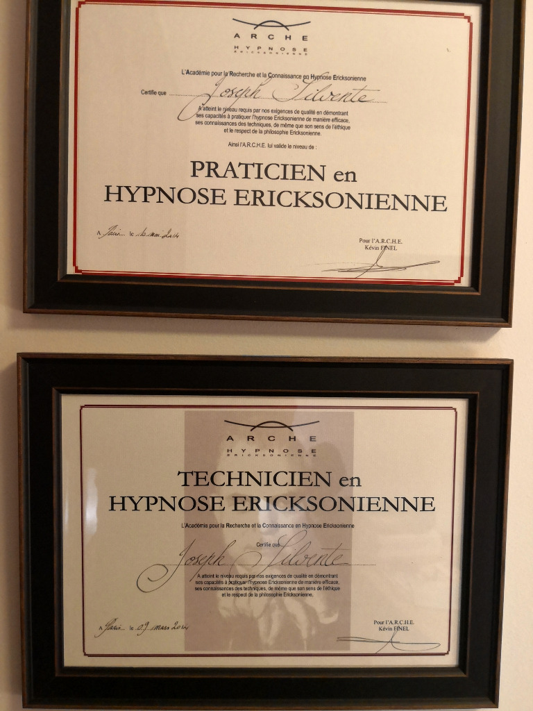photo diplome Joseph Silvente ( Hypnosil )