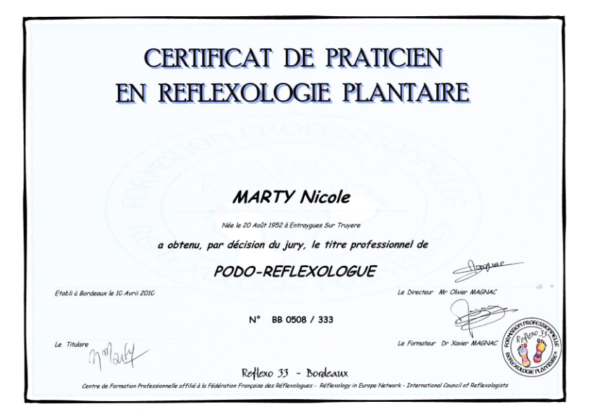 photo diplome Nicole MARTY