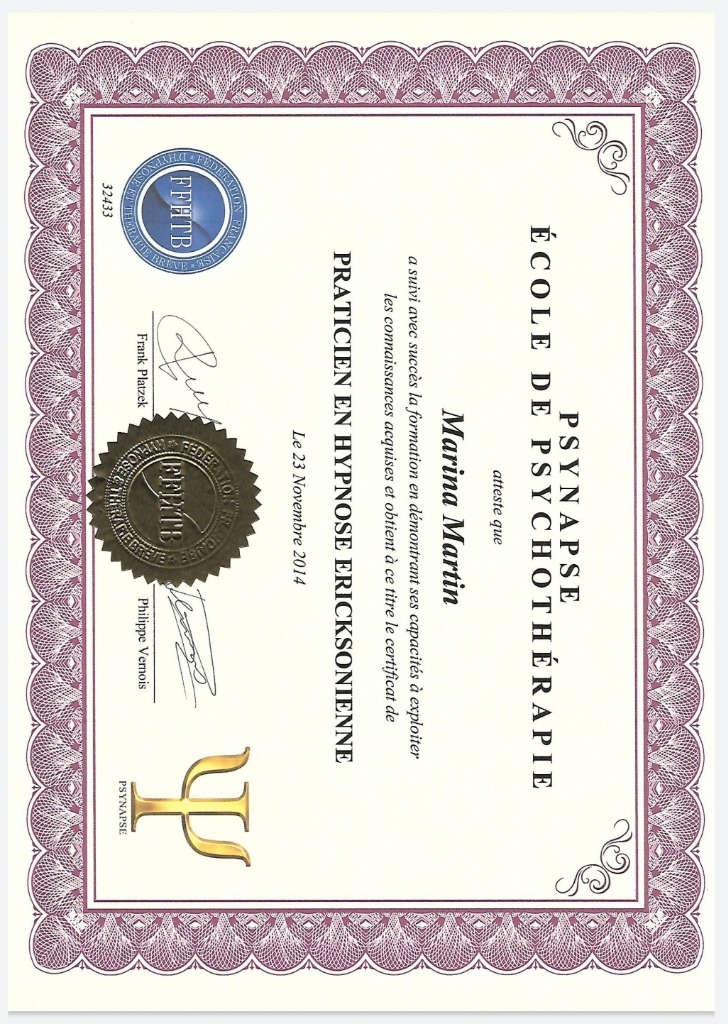 photo diplome Marina Martin 