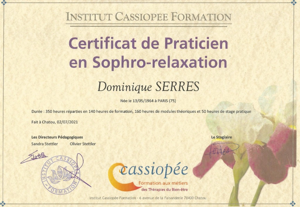 photo diplome Dominique Serres