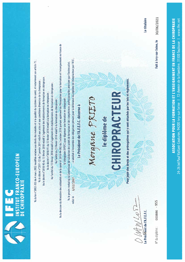 photo diplome Morgane PRIETO