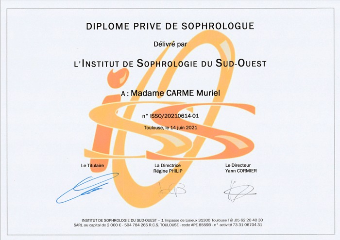 photo diplome Muriel Carme