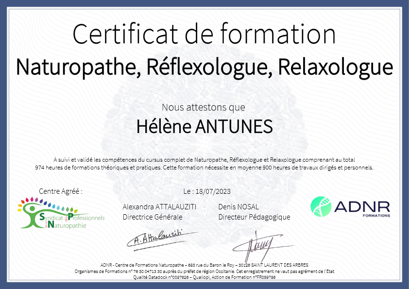 photo diplome Hélène ANTUNES