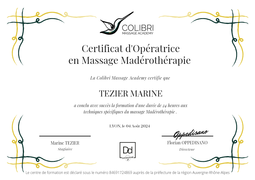 photo diplome Marine Tézier