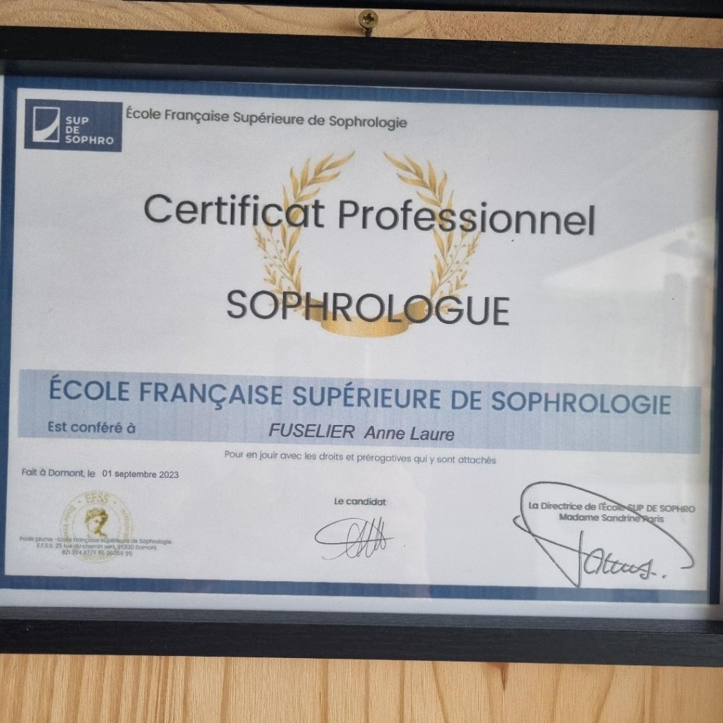 photo diplome Anne Laure FUSELIER - Be 1 Etre