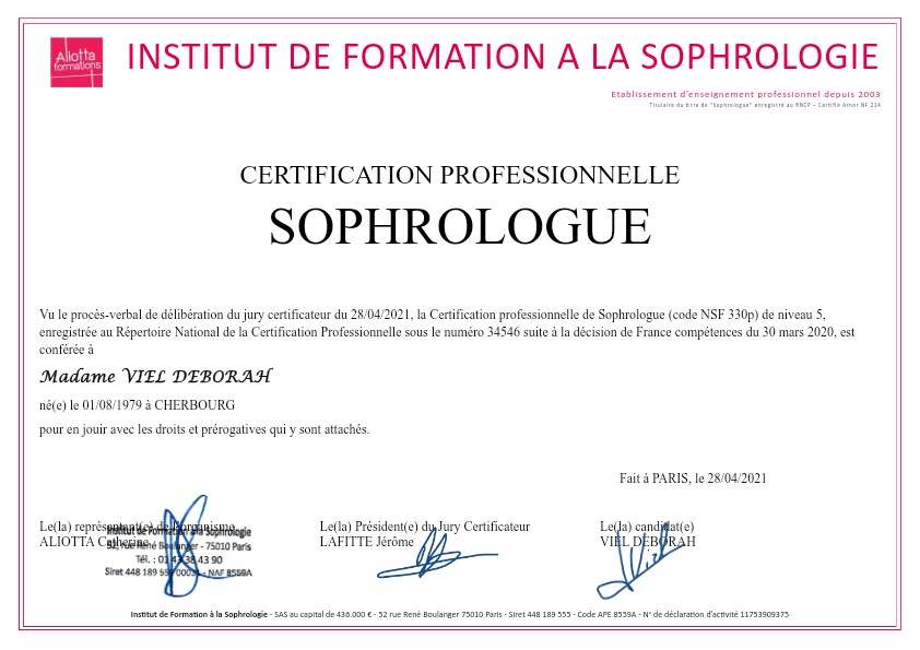 photo diplome Deborah VIEL
