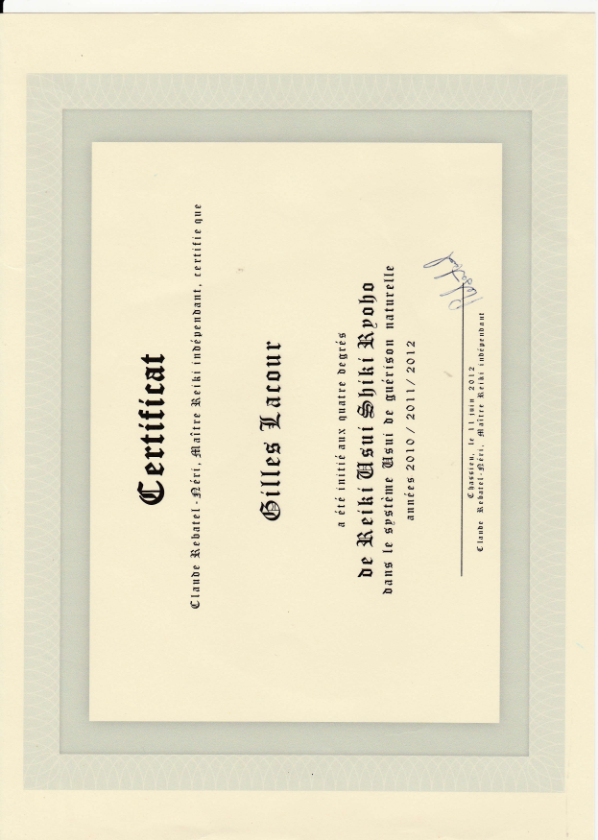 photo diplome GILLES LACOUR / ENERGETIQUE ET S