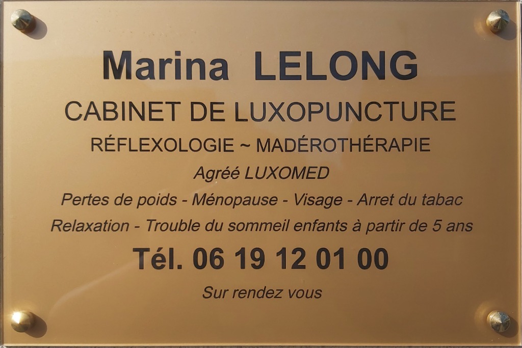 photo cabinet LELONG MARINA praticienne  en Luxopuncture