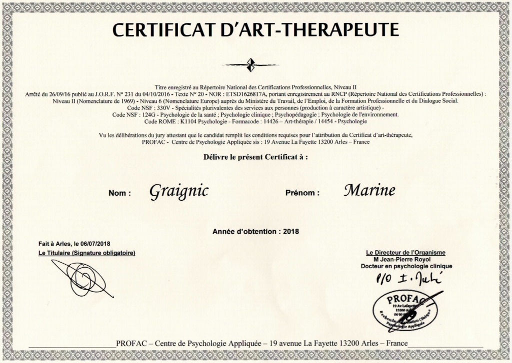 photo diplome Graignic Marine