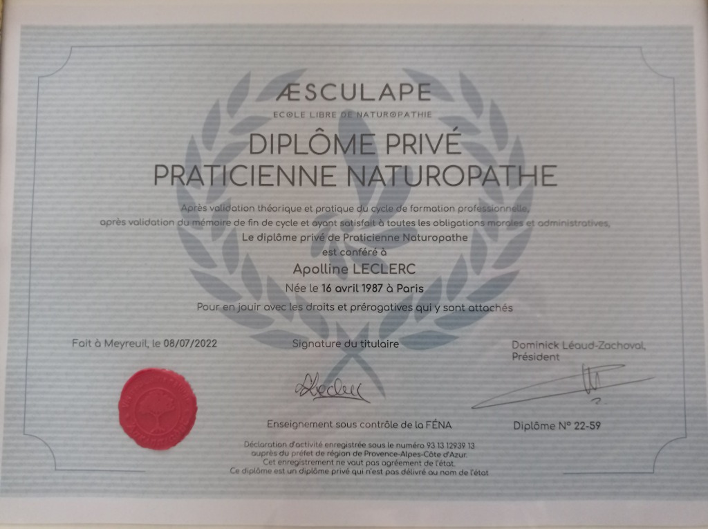 photo diplome Apolline LECLERC