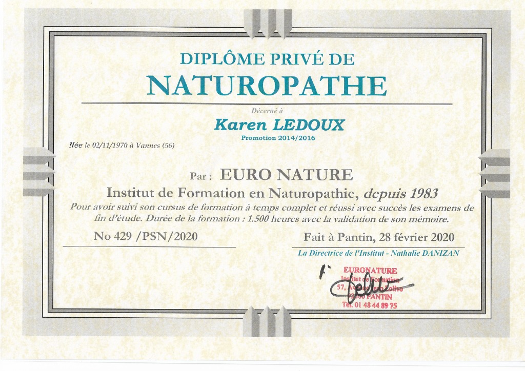 photo diplome Karen Ledoux