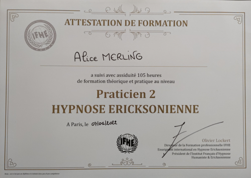 photo diplome Alice Merling