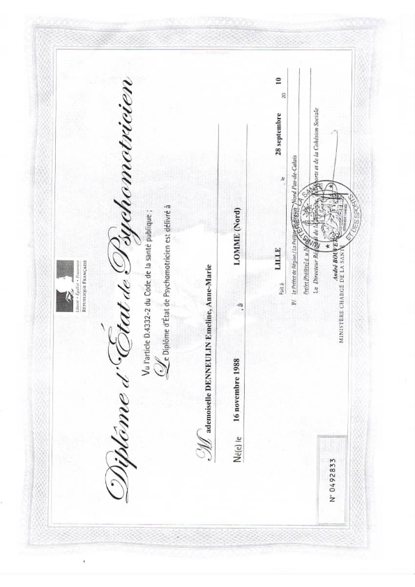 photo diplome Denneulin Emeline