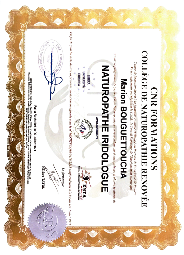 photo diplome BOUGUETTOUCHA MARION